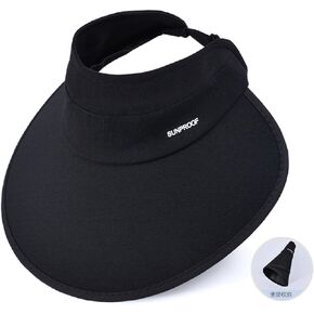 Chasenew Sun Visor Hats Women Floppy Large Brim Summer UV Protection Beach Cap for Summer Safari Sports UPF 50+ Foldable