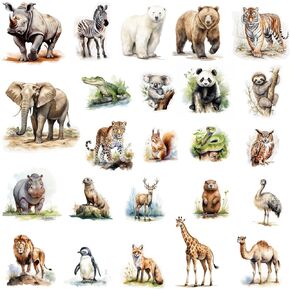 CHEFAN Jungle Animal Felt Board Story Pieces, Flannel Figures Precut Graph Wild Zoo Animals Themed for Preschool Early Learning Storytelling - 24 Pcs