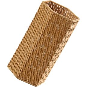 Mobestech Rattan Umbrella Stand Yoga Mats Woven Basket Freestanding Walking Sticks Holder Umbrella Basket Tall Basket Woven Bucket for Laundry Entryway Umbrella