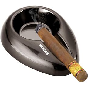 منافض سجائر سيجار RONXS، منفضة سجائر معدنية بالكامل للاستخدام الخارجي، صينية سجائر محمولة غير قابلة للكسر، حامل سيجار واحد منافض سجائر للسجائر، هدية رائعة لإكسسوارات السيجار in Kuwait