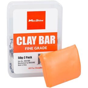 Maxshine Magic Clay Bar 2-Pack -100g -Heavy Grade Material for Cleaning & Removing Surface Contaminants - Suitable for Paintwork, Glass, Plastic, & Metal Surfaces - Smooth Glass-Like Finish - Green