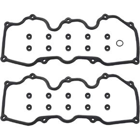 VS50251R Engine Valve Cover Gasket Set Compatible with 1984-2004 Nissan 200SX 300ZX D21 Frontier Maxima Pathfinder Pickup Quest Xterra, 1990-2000 Infiniti QX40 M30, Replace#VS50251R-1