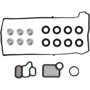 VS50614R ES73071 Engine Cylinder Valve Cover Gasket Set Compatible with 2.0L 2.3L 2.4L Honda Accord Civic CR-V Element Crosstour, Acura CSX ILX RDX RSX TXS, Replace#15815-RAA-A02 15845-PNA-003