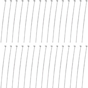 500Pcs Stainless Steel Flat Head Pins 23 Gauges Jewelry Pins 1.18"(30mm) for Beading Jewelry Making