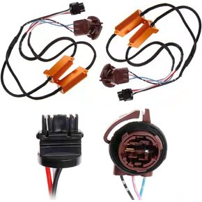 Led Load Resistors Fix Hyper Flash for Switchback LED Turn Signal Blink Light LED License Plate Lights Daytime Running Light BrakeLigh Error Code (3157)