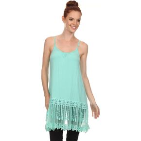 FASHIONOMICS Womens LACE TRIM SOLID SLIP EXTENDER WITH ADJUSTABLE STRAP
