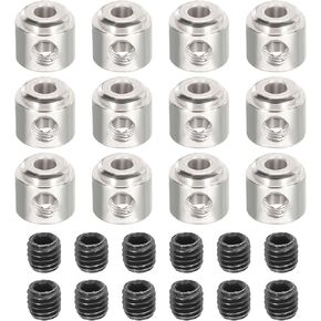 MECCANIXITY 12Pcs RC Airplane Landing Gear Stopper 304 Stainless Steel 2.1mm(0.08") Plane Wheel Collar for RC Airplane Model Remote Aircraft