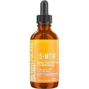 METHYLFOLATE SUPPLEMENT L-Methylfolate / 5-MTHF Supplement (200 Servings 1700 DFE) Methylated B9 Vitamin, Active Folic Acid/Methylated Folate Supplement Drops