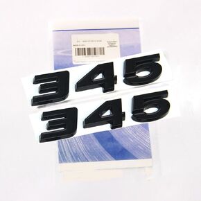 Yoaoo 2Pack Black 345 Emblems Badge Decal 3D Logo Nameplate Compatible with 300C Red
