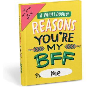 Em & Friends Reasons You're My BFF Book Fill in the Love Fill-in-the-Blank Book Gift Journal, 4.10 x 5.40-inches