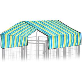 Upgrade Dog Kennel Cover Mesh Shade Panel with Grommets - Weather Guard Extra Large All Season Dog Run Cover & Roof (Green, 10x10FT) in Kuwait