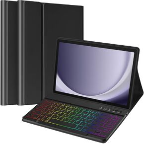 TaIYanG Backlit Keyboard Case for Samsung Galaxy Tab A9 Plus 11 Inch 2023 Model (SM-X210/X216/X218), Slim Lightweight Stand Cover with Magnetically Detachable Wireless Bluetooth Keyboard,Black