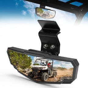 HAKA TOUGH Rear View Center Mirror for Can Am Defender/Polaris Ranger, UTV Convex Wide Rearview Mirror for Ranger 570 900 xp 1000 Crew,Can Am Defender 2015-2024 Accessories,1PCS