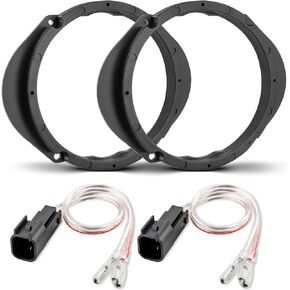 NuIth 5"x7" / 6"x8" to 6.5" Door Speaker Spacer Bracket W/Wire Harness Kit for Select 1999-2014 Ford/Lincoln/Mazda