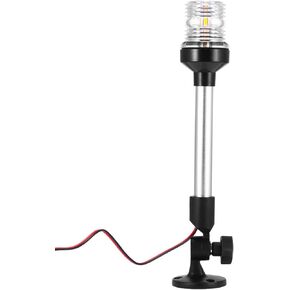 S SUNSBELL 12 بوصة أضواء القارب، IP66 أضواء ملاحة القارب مع قاعدة قابلة للتعديل 180 درجة، 12-24 فولت ضوء مرساة القارب القابل للطي، 360 درجة إضاءة دائرية شاملة لقارب العائم/اليخت/قارب الصيد (أبيض) in Kuwait