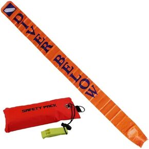 Scuba Choice 6' Surface Marker with Pouch and Whistle