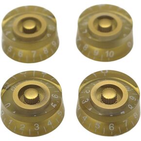 AITAIYA 4pcs Grey LP Electric Guitar Knobs and Guitar Bass Speed Volume Tone Control Knob Metric LP Style Electric Guitar Parts Replacement Set of 4Pcs Grey