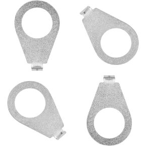 CashBeat 4pcs Black Guitar Knobs Pointer Indicator Plates, 3/8" Electric Guitar Control Knob Position Pointers, 9.7mm Diameter Washers Compatible with Gibson Les Paul Parts, Nickel