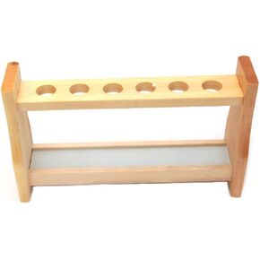 1 حزمة الخشب رف أنابيب اختبار مختبرات قسط خشبية رف أنابيب اختبار أنبوب اختبار حامل 6 أنبوب قدرة (6 حفرة لأنبوب 25 مللي) in Kuwait