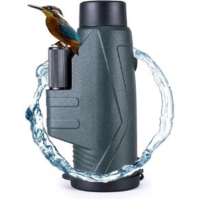 Monocular Telescope 10x42 Monoculars for Adults High Powered IPX7 Waterproof Monoculars Adapter and Sturdy Tripod - Portable Telescope FMC for Bird Watching Hunting Travel Binoculars Gear Nautical
