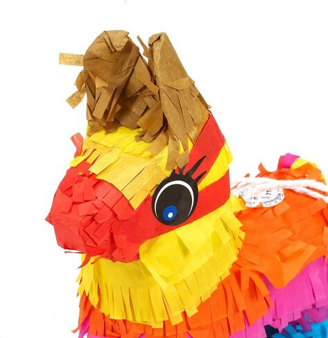 بيناتا لحفلات أعياد الميلاد - مجموعة مكونة من قطعتين من ديكورات الحفلات المكسيكية دونكي ميني بيناتا - لوازم حفلات العيد الملونة للأطفال - مثالية لحفلات أعياد الميلاد، وديكورات حفلات الخيول ذات الطابع الشخصي in Kuwait