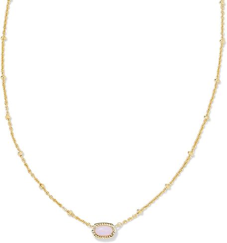 Kendra Scott 14k Gold-Plated Mini Elisa Satellite Short Pendant Necklace in Pink Opalite Crystal, Fashion Jewelry for Women in Saudi Arabia
