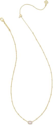 Kendra Scott 14k Gold-Plated Mini Elisa Satellite Short Pendant Necklace in Pink Opalite Crystal, Fashion Jewelry for Women in Saudi Arabia