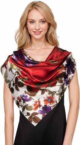 RUI VTRON Women Head Scarf Like Silk Scarf Hair Scarf for sleeping Hair Wrapping 35 Inches Square Scarves in Saudi Arabia