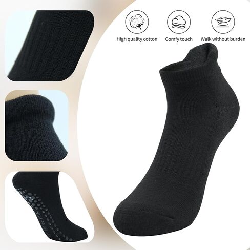 جوارب يوجا للجنسين من ديفلي، جوارب بيلاتيس غير قابلة للانزلاق، للنساء والرجال (مقاس M، L، XL) in Kuwait