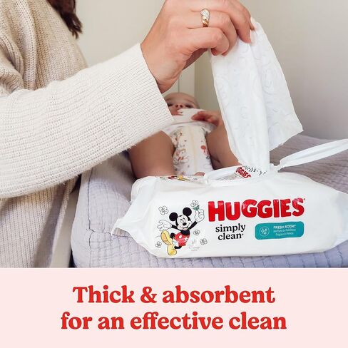 Huggies Simply Clean Fresh Scent Baby Wipes, 3 Flip-Top Packs of 64 (192 Wipes Total) in Saudi Arabia