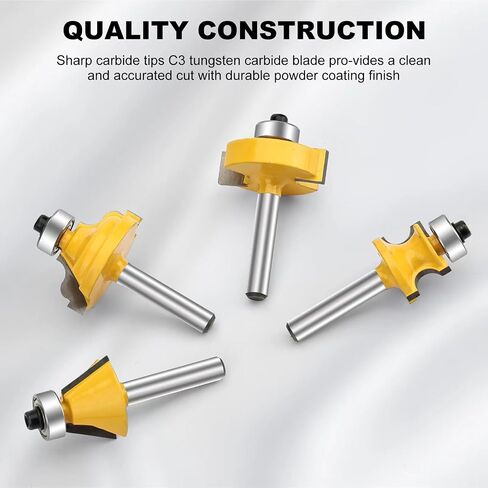 Yueqing Zhongji Router Bit Set of 40 Pieces Router bits 1/4 Inch Shank 40pcs Expert Router Bit Kit C3 Alloy Blade Router bits for Precision Carving and Versatile Applications in Saudi Arabia