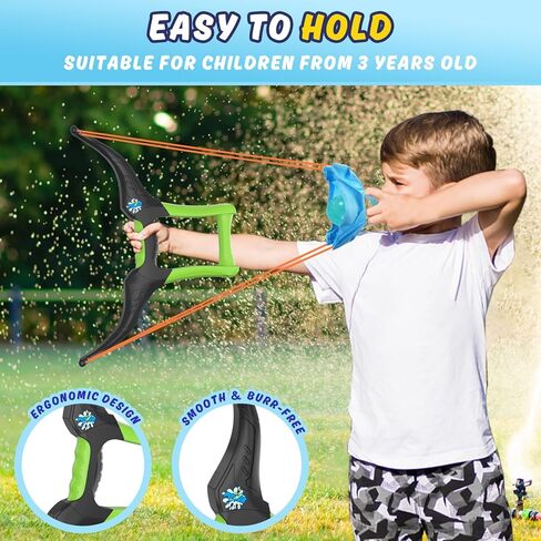 HYES 2 Pack Water Balloon Launcher Slingshot with 24 Reusable Water Balloons, 1 Storage Bag, Water Balloons Quick Fill for Kids Boys Teens Adults, Summer Gift Toys Games for Outdoor Fun in Kuwait