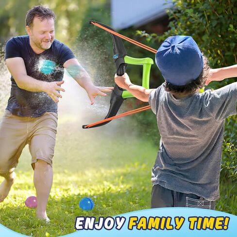 HYES 2 Pack Water Balloon Launcher Slingshot with 24 Reusable Water Balloons, 1 Storage Bag, Water Balloons Quick Fill for Kids Boys Teens Adults, Summer Gift Toys Games for Outdoor Fun in Kuwait