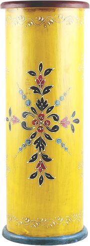 حامل مظلة خشبي مصنوع يدويًا من Timbergirl، أصفر in Kuwait