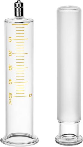 إبرة توزيع من الفولاذ المقاوم للصدأ QWORK وحقنة زجاجية 50 مل مع التخرج، 12 قطعة من 8 جرام إلى 18 جرام موصل لور ذو طرف حاد 1 بوصة إبر حادة 2 حزمة محاقن in Kuwait