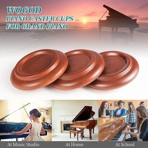 Grand Piano Caster Cups, Piano Casters Floor Protectors Piano Leg Coasters for Grand Piano Hardwood Floors with Nonslip Felts in Saudi Arabia