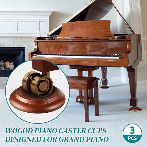 Grand Piano Caster Cups, Piano Casters Floor Protectors Piano Leg Coasters for Grand Piano Hardwood Floors with Nonslip Felts in Saudi Arabia