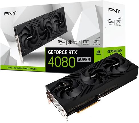 بطاقة رسوميات PNY GeForce RTX™ 4080 Super سعة 16 جيجابايت Verto™ ذات مروحة ثلاثية ذات سرعة تشغيل عالية DLSS 3 in Saudi Arabia