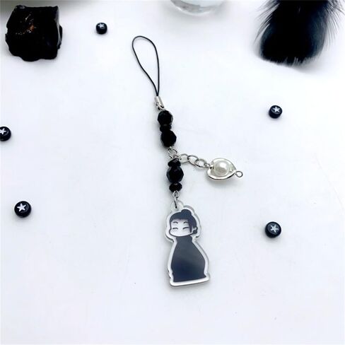 2Pack Anime Cell Phone Straps Keychain Gojo Geto Figure Y2k Pendant Phone Chain Beaded Fish Charm Lanyard for Phone Bag Keychain Pendants Decor in Saudi Arabia