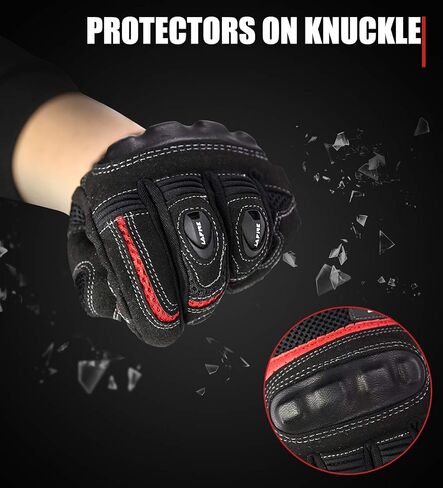 MOTO-BOY Breathable Mesh Motorcycle Gloves for Men and Women,Anti-Slip Touchscreen Protective Riding Gloves,Stereoscopic Cutting for Easy Cycling in Saudi Arabia