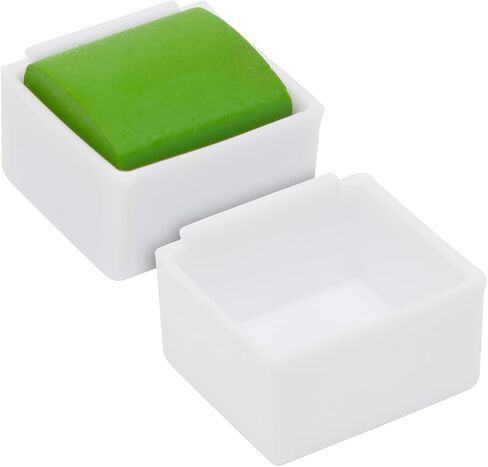 Bright Creations 150 Pieces Empty Watercolor Half Pans for Painting Supplies, White Plastic Pans for Color Mixing Oil Paint or Acrylics (1.8 ml, 0.6 x 0.7 x 0.32 in) in Saudi Arabia