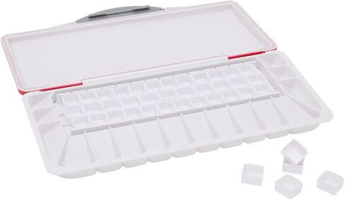 Bright Creations 150 Pieces Empty Watercolor Half Pans for Painting Supplies, White Plastic Pans for Color Mixing Oil Paint or Acrylics (1.8 ml, 0.6 x 0.7 x 0.32 in) in Saudi Arabia