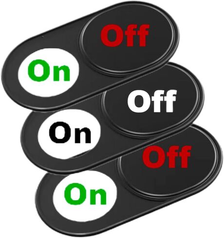 غطاء كاميرا الويب JiSiTeCai [عبوة من 3 قطع] غطاء كاميرا ويب معدني رفيع للغاية لأجهزة MacBook Pro وiMac والكمبيوتر المحمول والكمبيوتر الشخصي وiPad Pro وiPhone يحمي تجربتك البصرية [أسود] in Kuwait