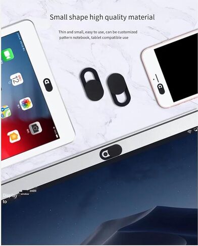 غطاء كاميرا الويب JiSiTeCai [عبوة من 3 قطع] غطاء كاميرا ويب معدني رفيع للغاية لأجهزة MacBook Pro وiMac والكمبيوتر المحمول والكمبيوتر الشخصي وiPad Pro وiPhone يحمي تجربتك البصرية [أسود] in Kuwait