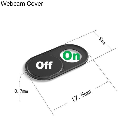 غطاء كاميرا الويب JiSiTeCai [عبوة من 3 قطع] غطاء كاميرا ويب معدني رفيع للغاية لأجهزة MacBook Pro وiMac والكمبيوتر المحمول والكمبيوتر الشخصي وiPad Pro وiPhone يحمي تجربتك البصرية [أسود] in Kuwait