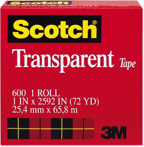 Scotch Transparent Tape, 1 Box, 1 in x 2592 in, (600) in Saudi Arabia