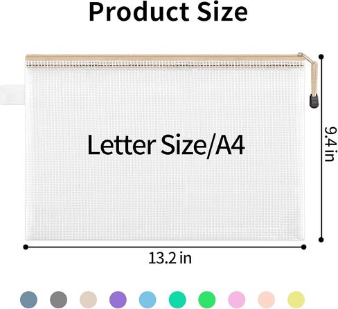 20 قطعة من أكياس جارلينك الشبكية بسحاب، 8 أحجام من أكياس الألغاز بسحاب، وأكياس بسحاب مقاومة للماء لتنظيم الفصل الدراسي، وتخزين ألعاب الطاولة، والسفر، والمكتب، واللوازم المدرسية، 10 ألوان in Kuwait