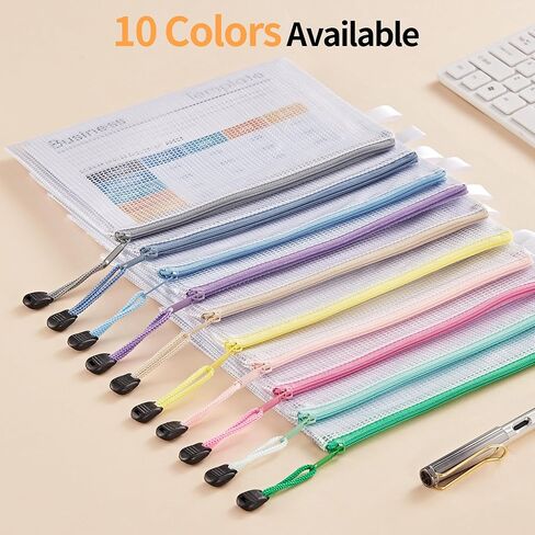 20 قطعة من أكياس جارلينك الشبكية بسحاب، 8 أحجام من أكياس الألغاز بسحاب، وأكياس بسحاب مقاومة للماء لتنظيم الفصل الدراسي، وتخزين ألعاب الطاولة، والسفر، والمكتب، واللوازم المدرسية، 10 ألوان in Kuwait