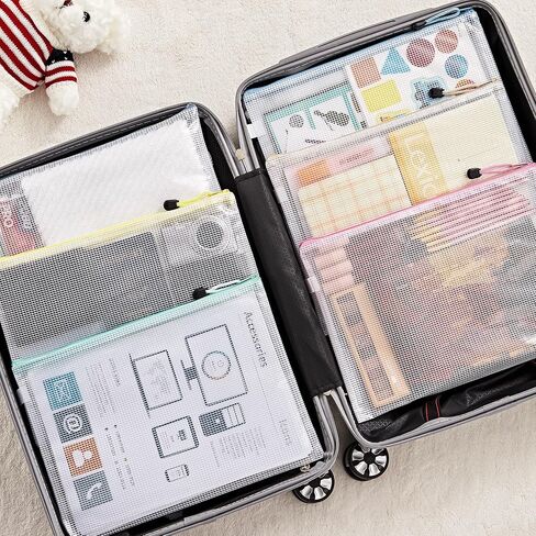 20 قطعة من أكياس جارلينك الشبكية بسحاب، 8 أحجام من أكياس الألغاز بسحاب، وأكياس بسحاب مقاومة للماء لتنظيم الفصل الدراسي، وتخزين ألعاب الطاولة، والسفر، والمكتب، واللوازم المدرسية، 10 ألوان in Kuwait