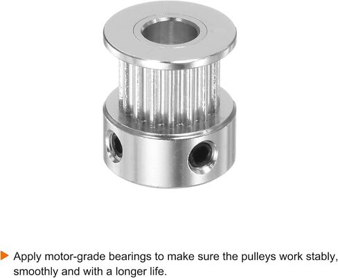 HARFINGTON 10pcs 2GT Timing Pulley 16 Teeth 5mm Bore 13mm Dia. Aluminum Timing Belt Pulley with Hex Wrench for 6mm Width Belt 3D Printer CNC Machine Accessories, Silver Tone in Saudi Arabia